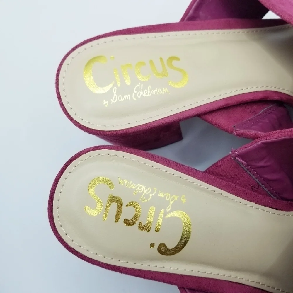 Circus by Sam Edelman Pink Stevie Slip-on Block Heel Sandals size 8.5